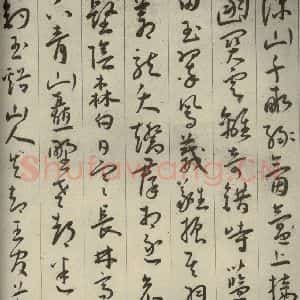 明代 王宠 草书《自书五忆歌之九》毛笔书法草书作品图片欣赏