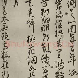 明代 王宠 草书《杂诗之四》毛笔书法草书作品图片欣赏