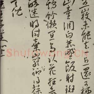 明代 王宠 草书《杂诗之七》毛笔书法草书作品图片欣赏