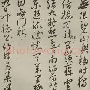 明代 王宠 草书《杂诗之十二》毛笔书法草书作品图片欣赏
