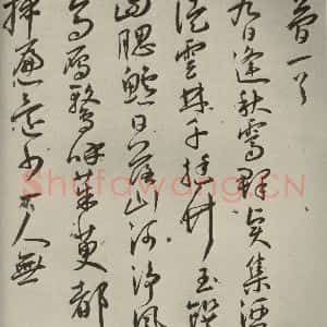 明代 王宠 草书《杂诗之十三》毛笔书法草书作品图片欣赏