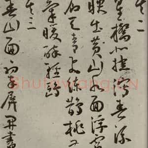 明代 王宠 草书《杂诗之二》毛笔书法草书作品图片欣赏