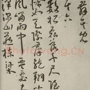 明代 王宠 草书《杂诗之五》毛笔书法草书作品图片欣赏