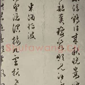 明代 朱潢南 草书《应制诗之十一》毛笔书法草书作品图片欣赏