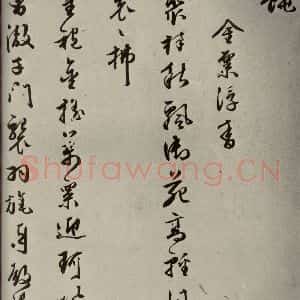 明代 朱潢南 草书《应制诗之十三》毛笔书法草书作品图片欣赏