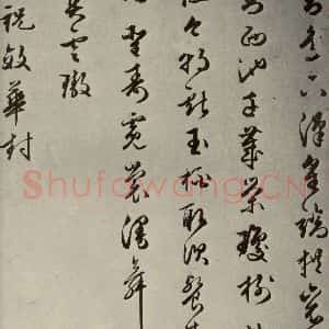 明代 朱潢南 草书《应制诗之十五》毛笔书法草书作品图片欣赏
