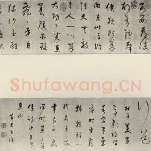 清代 董其昌 草书《高都护聪马行》毛笔书法草书作品图片欣赏