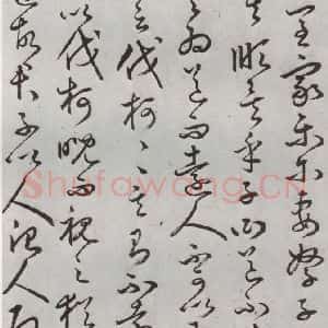 明代 豊道生 草书《古本中庸 (上)之十四》毛笔书法草书作品图片欣赏