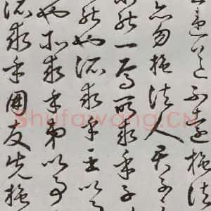 明代 豊道生 草书《古本中庸 (上)之十五》毛笔书法草书作品图片欣赏