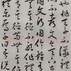 明代 豊道生 草书《古本中庸 (下)之十四》毛笔书法草书作品图片欣赏