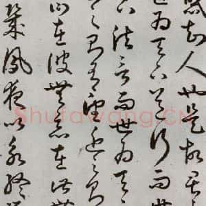 明代 豊道生 草书《古本中庸 (下)之十七》毛笔书法草书作品图片欣赏