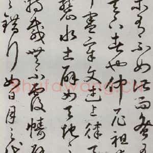 明代 豊道生 草书《古本中庸 (下)之十八》毛笔书法草书作品图片欣赏