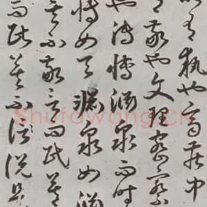 明代 豊道生 草书《古本中庸 (下)之二十》毛笔书法草书作品图片欣赏