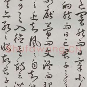 明代 豊道生 草书《古本中庸 (下)之二十三》毛笔书法草书作品图片欣赏