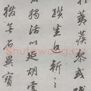 明代 董其昌 行书《元明书翰(24)桑寄生传 (9)》毛笔书法行书作品图片欣赏