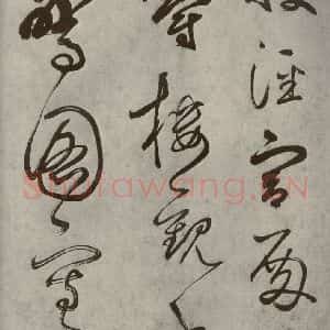 元代 边武 草书《千文之二十五》毛笔书法草书作品图片欣赏