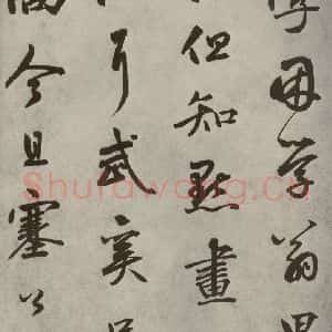 元代 边武 草书《千文之六十七》毛笔书法草书作品图片欣赏