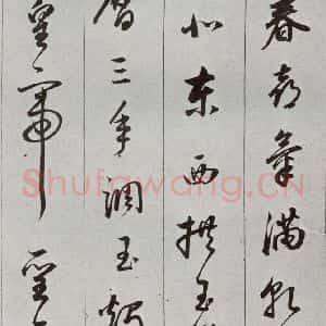 明代 董其昌 草书《元明书翰(56)诗⑾》毛笔书法草书作品图片欣赏