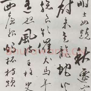 明代 朱曰藩 行草书《元明书翰(49)诗⑷》毛笔书法行草书作品图片欣赏