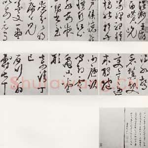 明代 王问 草书《诗帖》毛笔书法草书作品图片欣赏