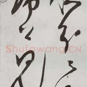 明代 王问 草书《诗帖之五》毛笔书法草书作品图片欣赏
