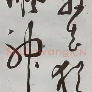 明代 王问 草书《诗帖之十》毛笔书法草书作品图片欣赏