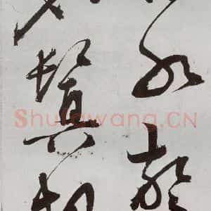 明代 王问 草书《诗帖之十三》毛笔书法草书作品图片欣赏