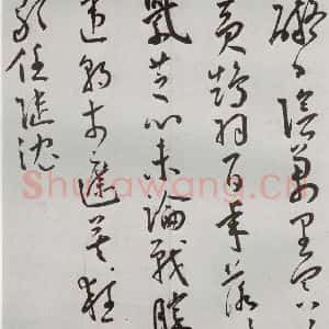 明代 王宠 草书《杂诗之四》毛笔书法草书作品图片欣赏