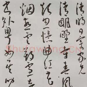 明代 王宠 草书《杂诗之五》毛笔书法草书作品图片欣赏
