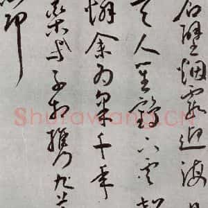 明代 王宠 草书《杂诗之八》毛笔书法草书作品图片欣赏