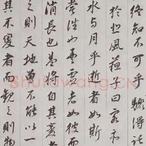 明代 董其昌 行书《前后赤壁赋 之六》毛笔书法行书作品图片欣赏