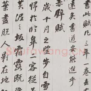 明代 董其昌 行书《前后赤壁赋 之九》毛笔书法行书作品图片欣赏