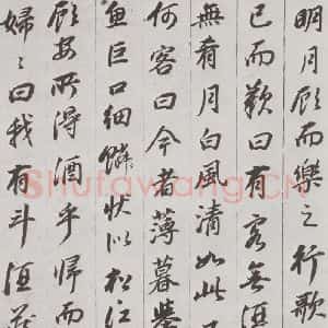 明代 董其昌 行书《前后赤壁赋 之十》毛笔书法行书作品图片欣赏