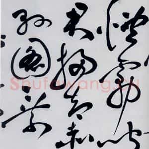 明代 祝允明 草书《祝允明书杜甫奉先刘少府新画山水障歌(2)》毛笔书法草书作品图片欣赏
