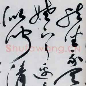 明代 祝允明 草书《祝允明书杜甫奉先刘少府新画山水障歌(8)》毛笔书法草书作品图片欣赏