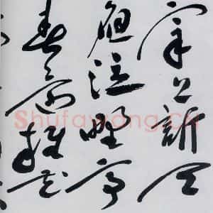 明代 祝允明 草书《祝允明书杜甫奉先刘少府新画山水障歌(11)》毛笔书法草书作品图片欣赏