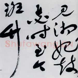 明代 祝允明 草书《祝允明书杜甫奉先刘少府新画山水障歌(14)》毛笔书法草书作品图片欣赏