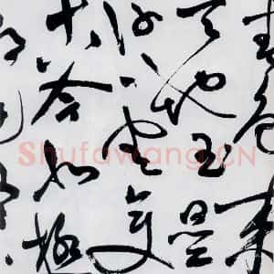 明代 祝允明 草书《祝允明书杜甫咏怀古迹等六首(13)》毛笔书法草书作品图片欣赏