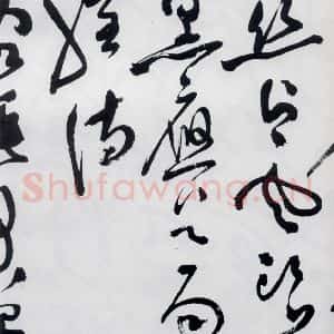 明代 祝允明 草书《祝允明书杜甫咏怀古迹等六首(23)》毛笔书法草书作品图片欣赏