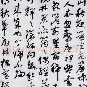 明代 唐顺之 行草《唐顺之书杜甫见萤火虫等七首(1)》毛笔书法行草作品图片欣赏