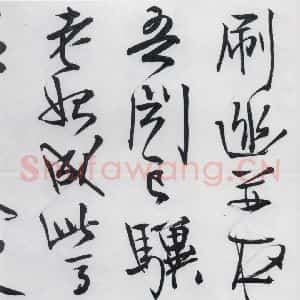 清代 程京萼 草书《程京萼书杜甫骢马行(11)》毛笔书法草书作品图片欣赏