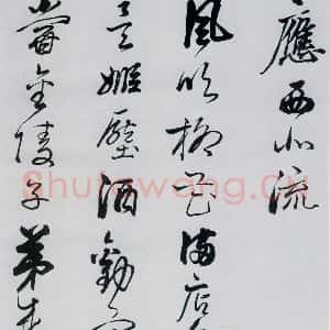 清代 姚鼐 行草《姚鼐书李白金陵城西楼月下吟等三首(6)》毛笔书法行草作品图片欣赏