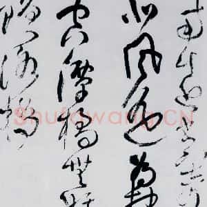 清代 王铎 草书《王铎书杜甫 王湾诸人诗十首(24)》毛笔书法草书作品图片欣赏