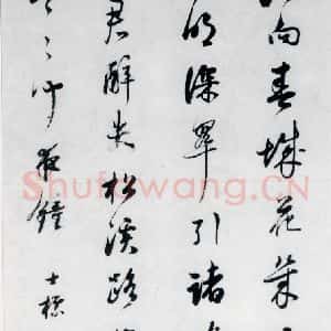 清代 查士标 草书《查士标书王昌龄诸人诗十首(1)》毛笔书法草书作品图片欣赏