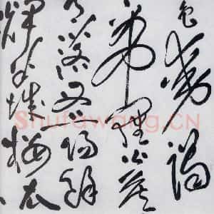 明代 祝允明 草书《祝允明书李白古风六首(5)》毛笔书法草书作品图片欣赏