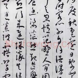 明代 王宠 草书《王宠书李白诗四首(10)》毛笔书法草书作品图片欣赏