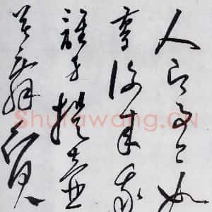 明代 陈淳 草书《陈淳书李白诗五首(9)》毛笔书法草书作品图片欣赏