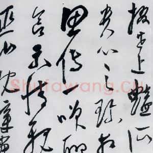 明代 陈淳 草书《陈淳书李白诗五首(13)》毛笔书法草书作品图片欣赏