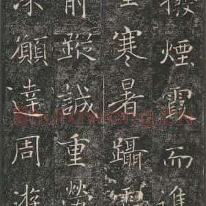 唐代 褚遂良 楷书《雁塔圣教序 之十九》毛笔书法楷书作品图片欣赏