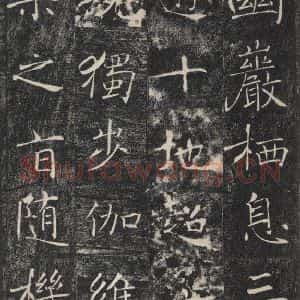 唐代 褚遂良 楷书《雁塔圣教序 之四十五》毛笔书法楷书作品图片欣赏